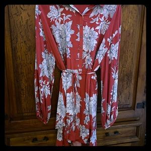 Free People Red Floral Dress